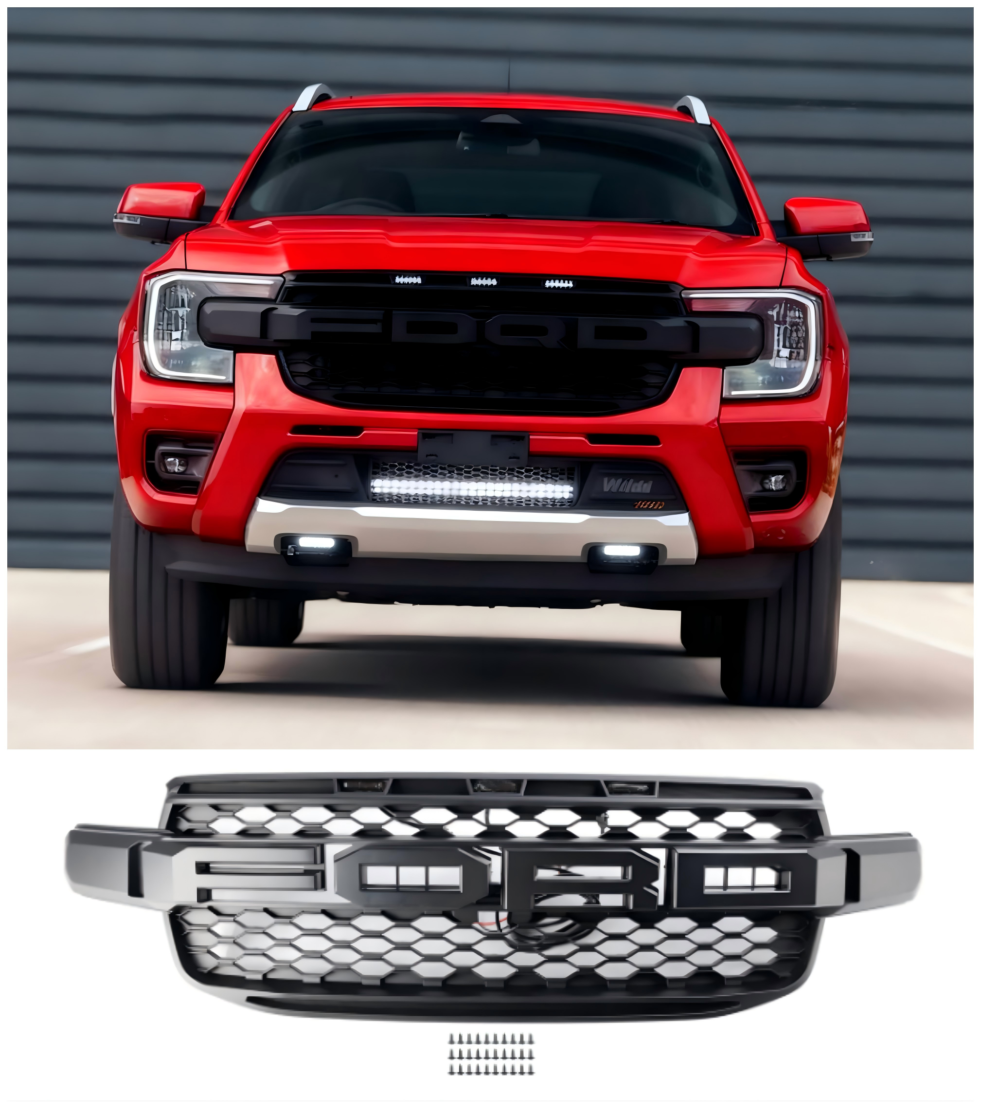 2023-2024 Ford Ranger Next Gen T9 Wildtrak Front Bumper Grill Grill