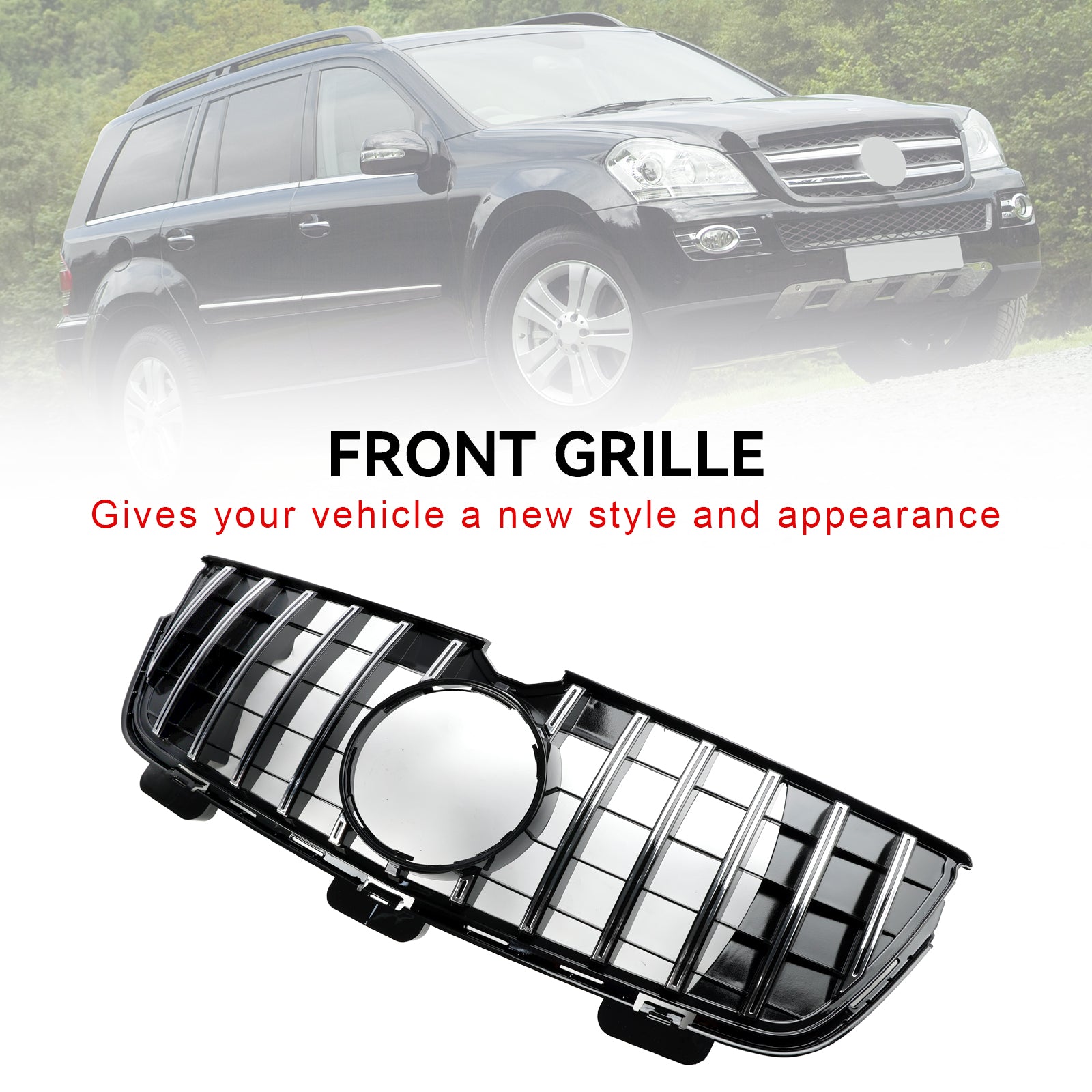 2010-2012 Mercedes-Benz GL X164 GL450 GL500 Voorbumper Grill Grille Chroom