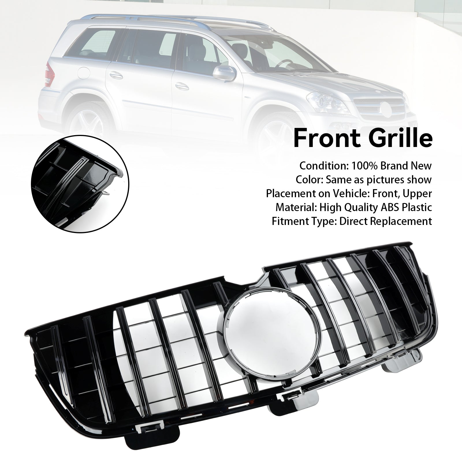 2010-2012 Mercedes-Benz GL X164 GL450 GL500 Voorbumper Grill Grille Chroom
