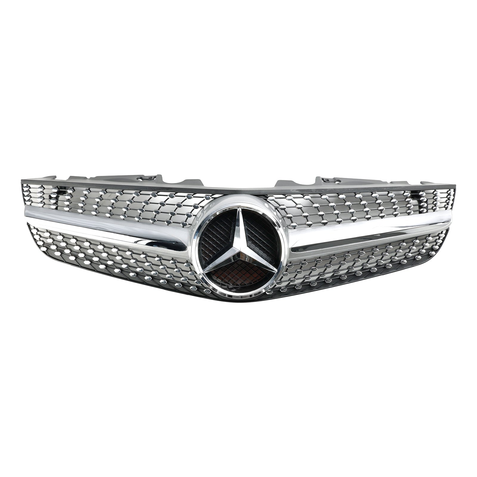 2009 2010 2011 2012 Mercedes Benz R230 SL550 SL600 Diamond Front Bumper Upper Grill
