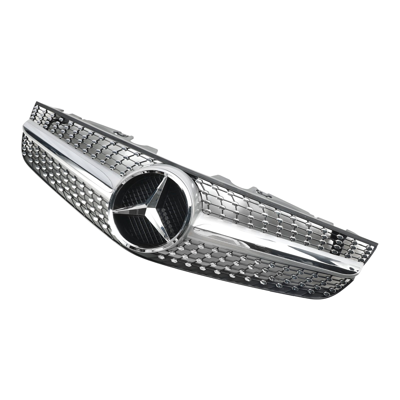 2009 2010 2011 2012 Mercedes Benz R230 SL550 SL600 Diamond Front Bumper Upper Grill