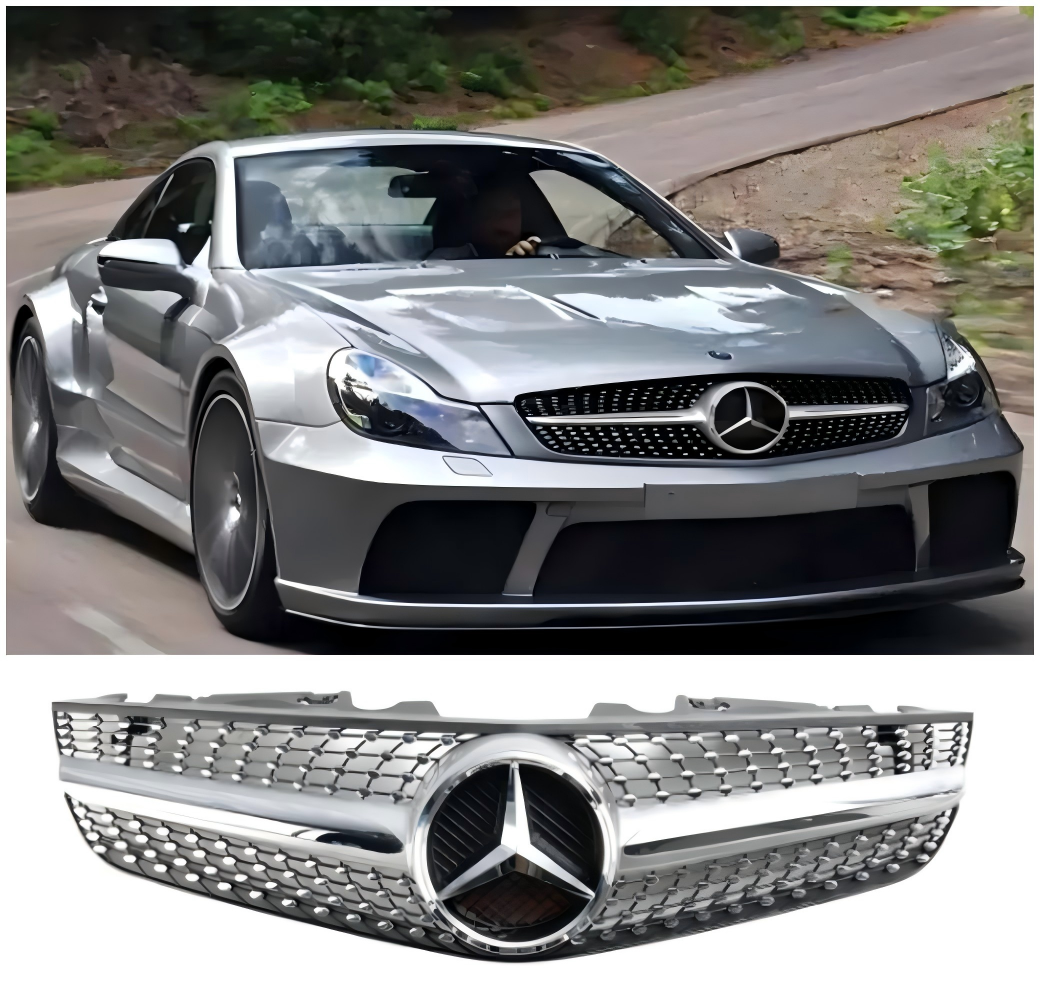 2009-2012 Mercedes Benz SL-SL-SLAS R230 SL550 SL600 Predný nárazník Horný gril