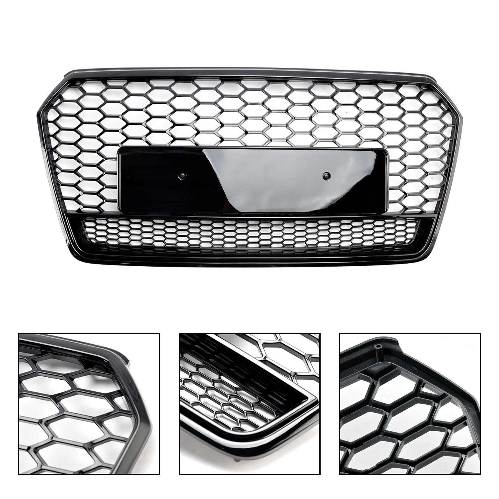 2016 2017 2018 Audi A7 C7 S7 RS7 Style Honeycomb Främre stötfångare Grill Grill Svart