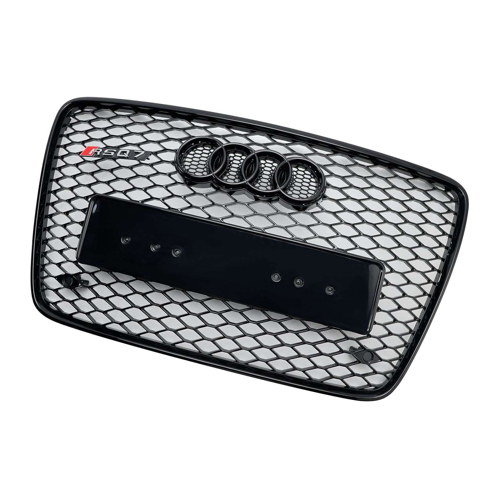 2005-2015 Audi Q7 Noir Brillant Pare-chocs Avant Radiateur Grille De Ventilation Grille Grill