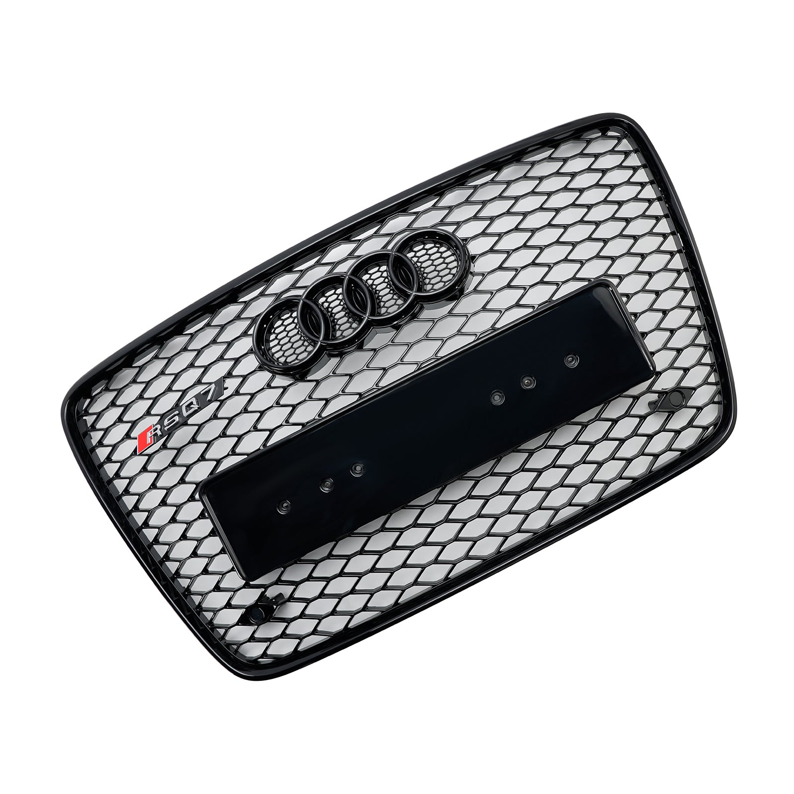 2005-2015 Audi Q7 Noir Brillant Pare-chocs Avant Radiateur Grille De Ventilation Grille Grill