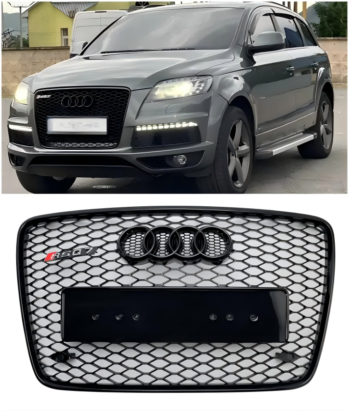 2005-2015 Audi Q7 Gloss Black Front Bumper Radiator Vent Mesh Grill Grill