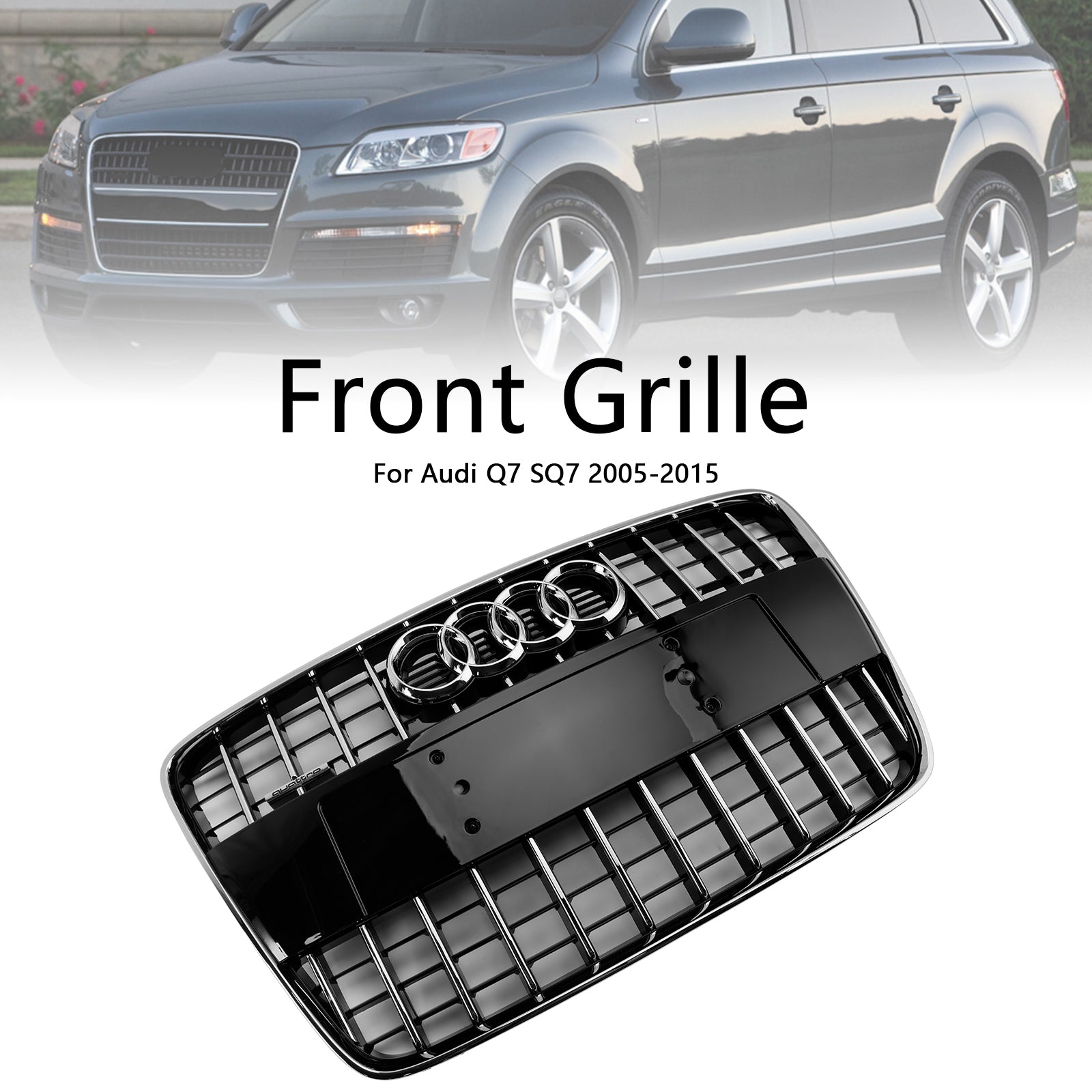 Audi Q7 SQ7 2005-2015 Sport Style Front Bumper Radiator Grille Grill