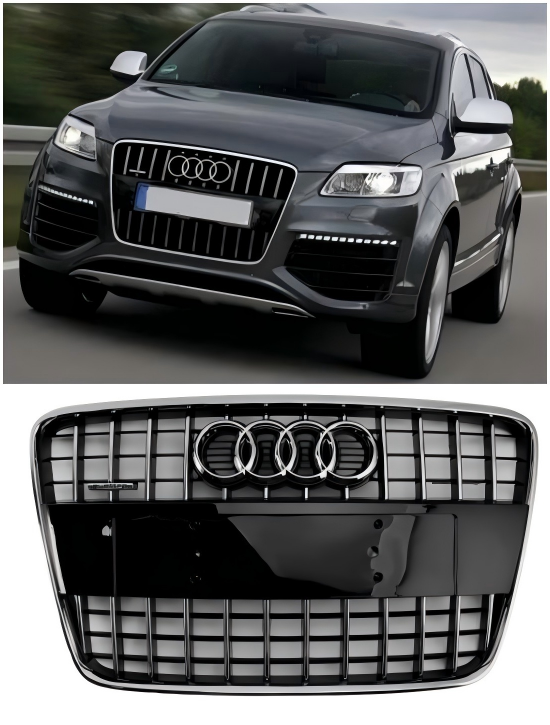Audi Q7 SQ7 2005-2015 Sport Style Front Bumper Radiator Grille Grill