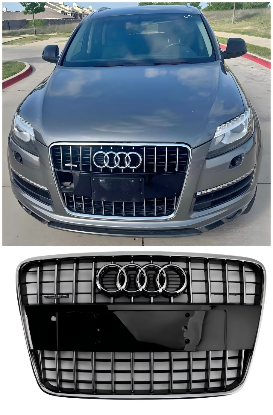 Audi Q7 SQ7 2005-2015 Sport Style Front Bumper Radiator Grille Grill