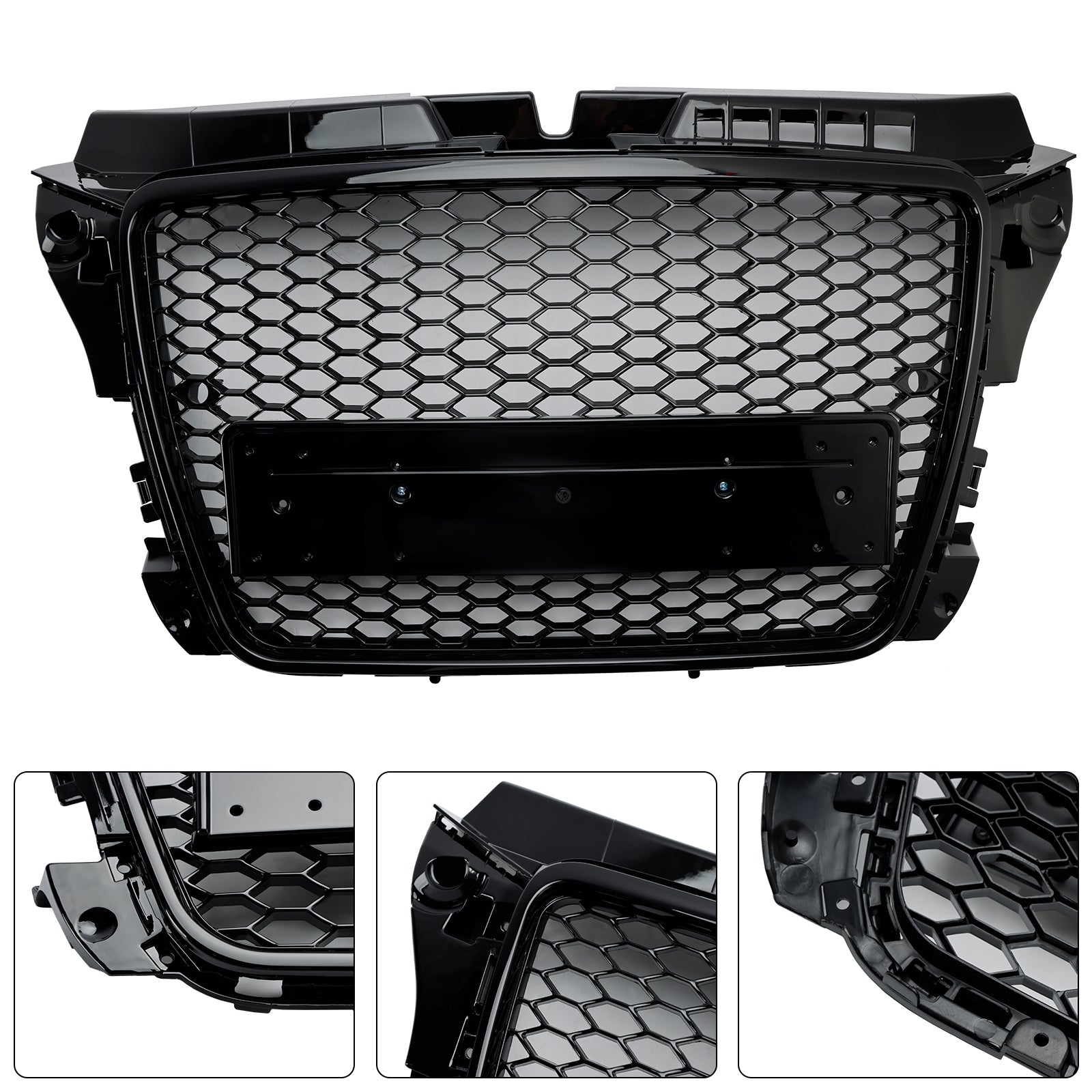 RS3 Style 2008 2009 2010 2012 2012 2013 Audi A3 8p Honeycomb Front Bumper Grille Grill