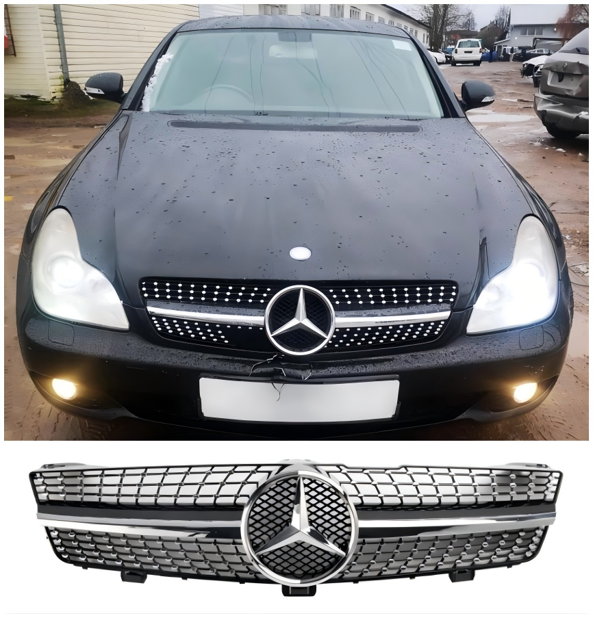 2008 2009 2010 Mercedes-Benz CLS-Klasse W219 C219 CLS500 Diamond Front Radiator Grille