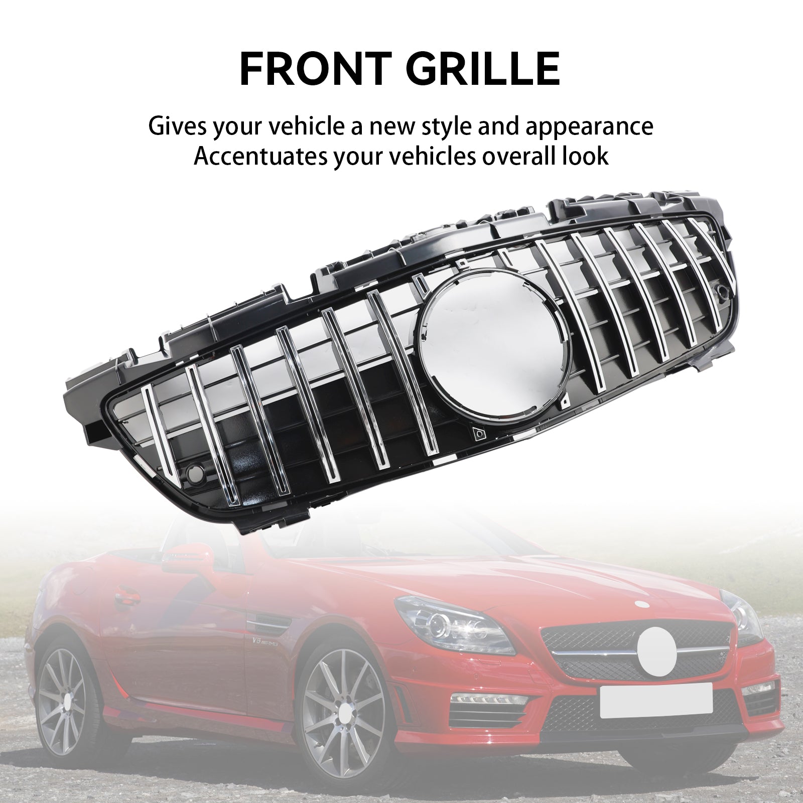 2011 2012 2013 2014 2015 2016 Mercedes SLK-klass R172 SLK55 Chrome Front Radiator Grill Grill