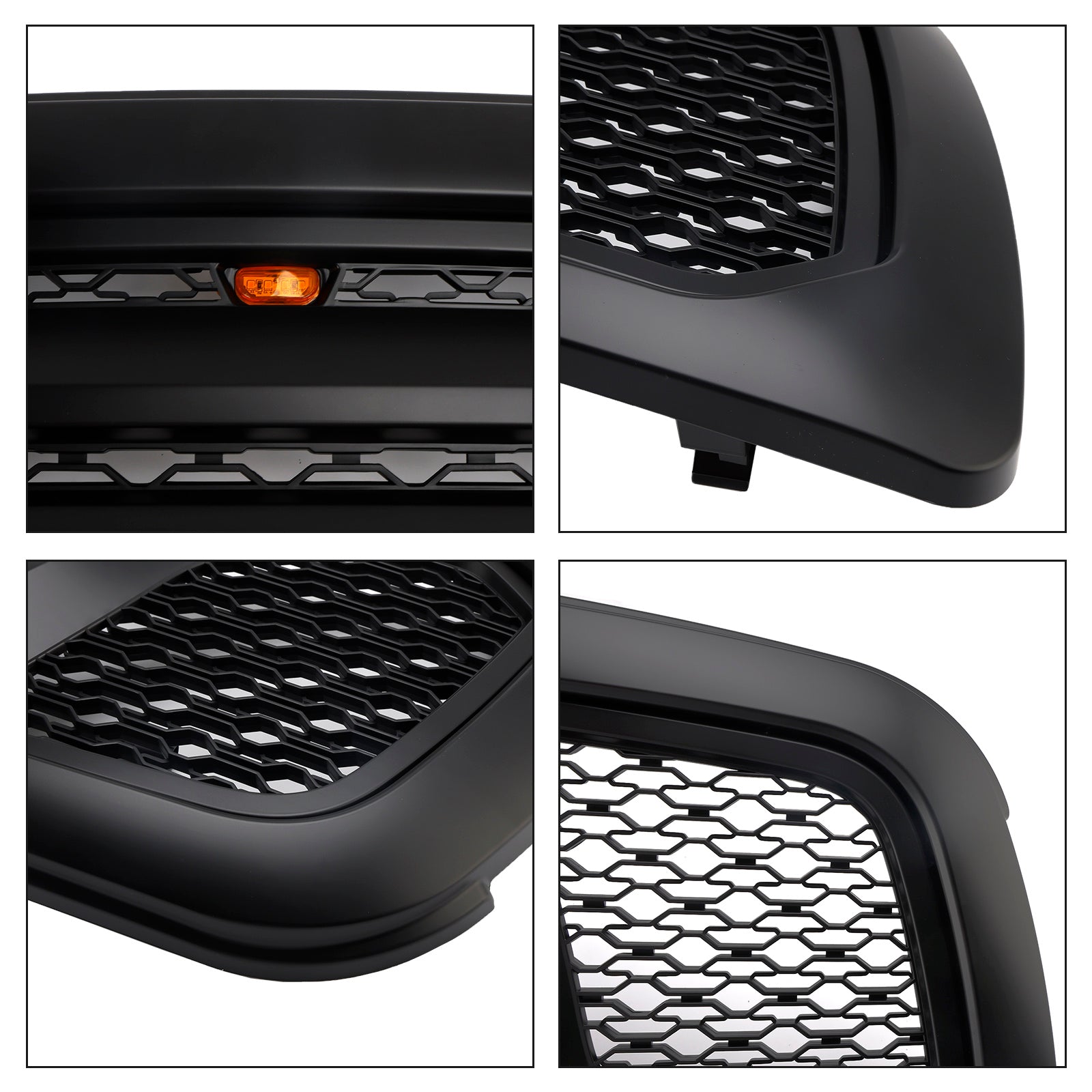 2009-2012 Dodge Ram 1500 W/Lumière LED Grille de pare-chocs avant noire