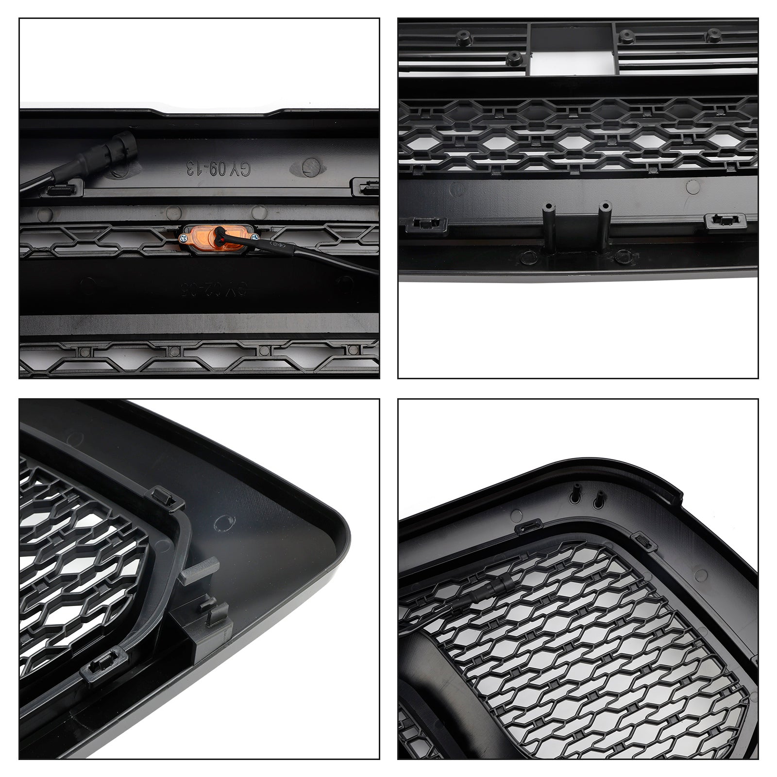 2009-2012 Dodge Ram 1500 W/Lumière LED Grille de pare-chocs avant noire