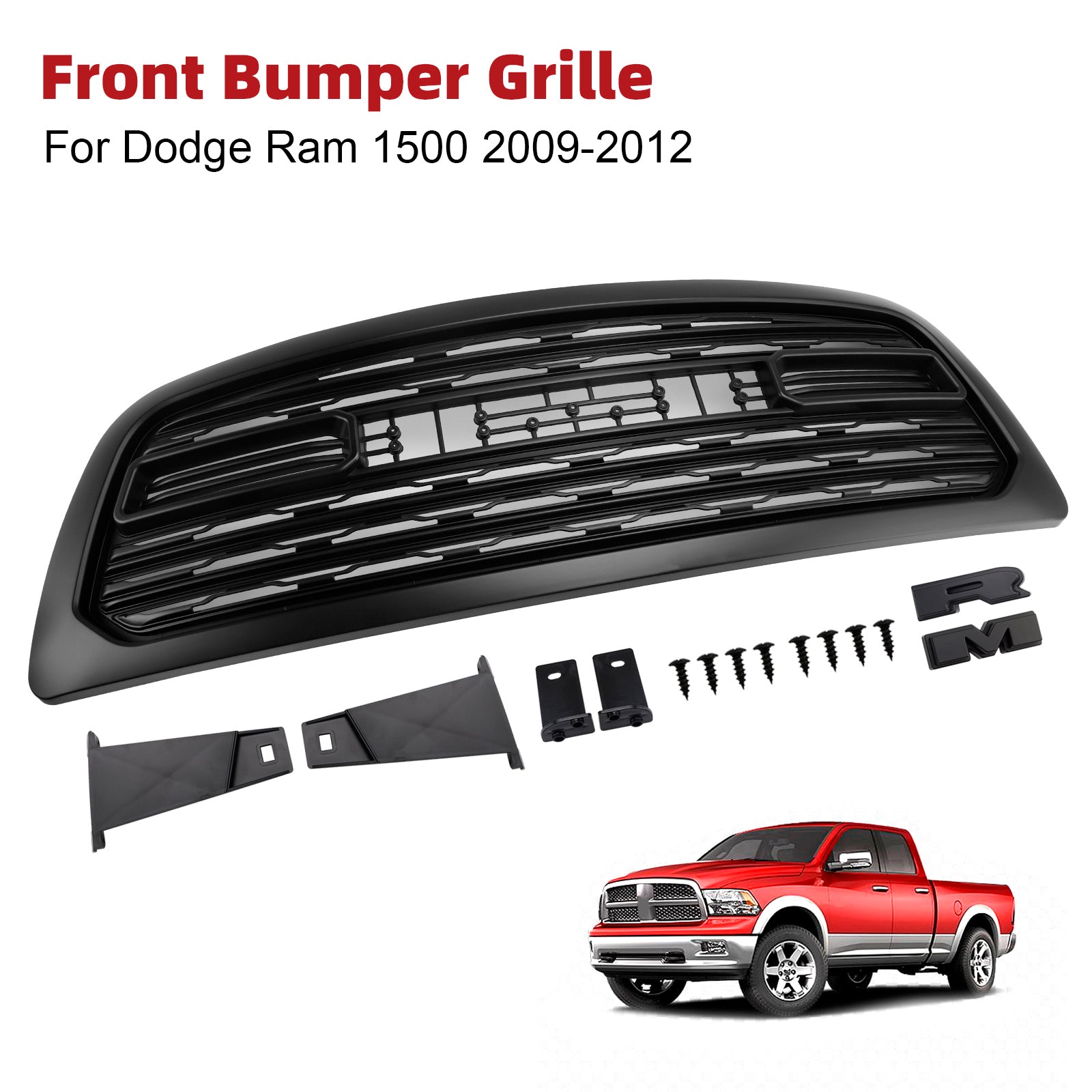 2009-2012 Dodge Ram 1500 W/Led Light LTD Style Grille de pare-chocs avant