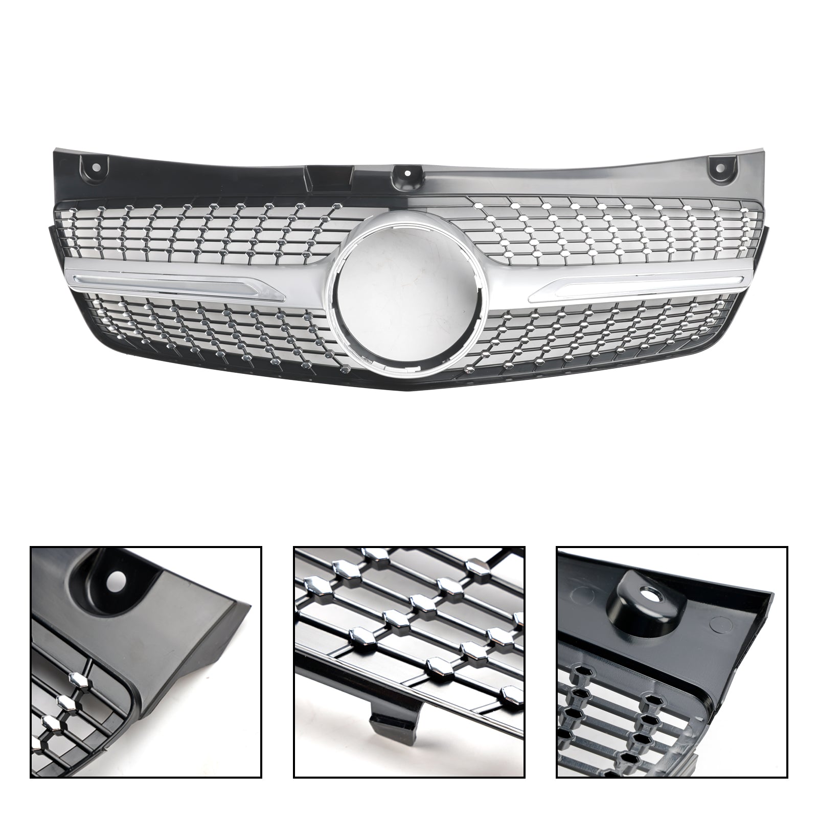 2011 2012 2013 2014 Mercedes Benz V-Class Viano W639 Diamond Front Bumper Grille