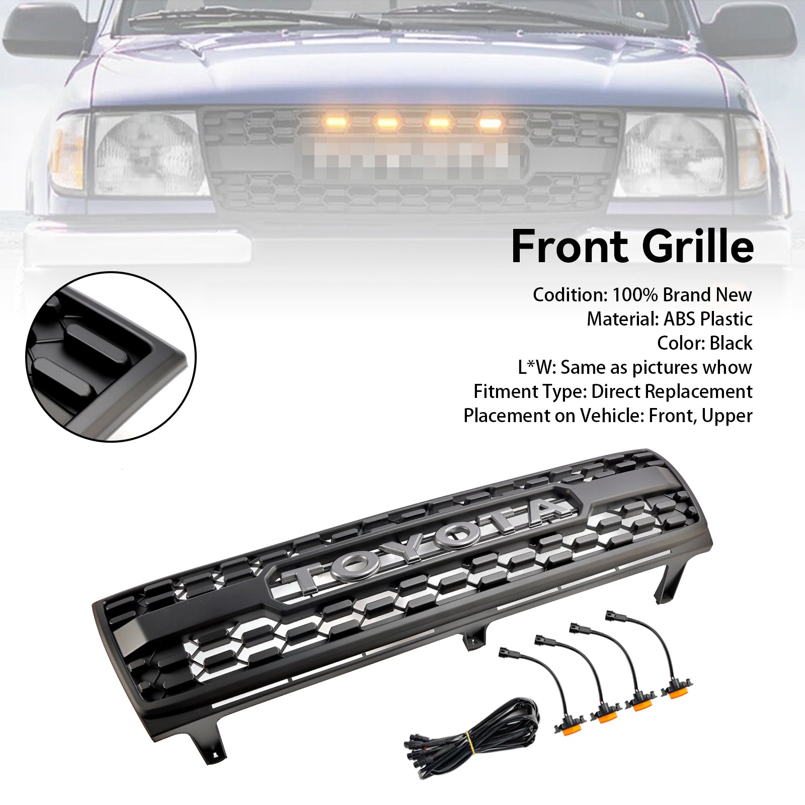 1997-2000 Toyota Tacoma TRD PRO Honingraat voorbumpergrille