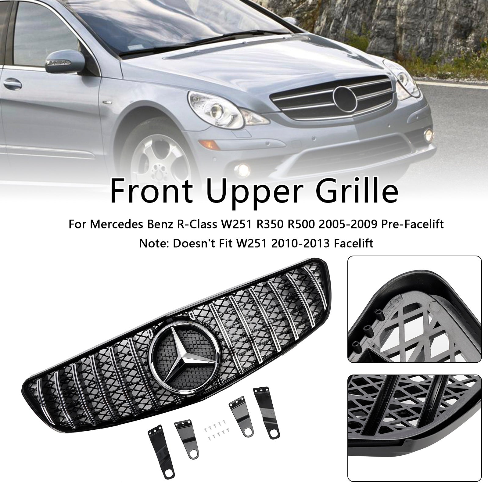 2005-2009 Mercedes-Benz R-Class W251 R350 R500 Front Bumper Grille Grill