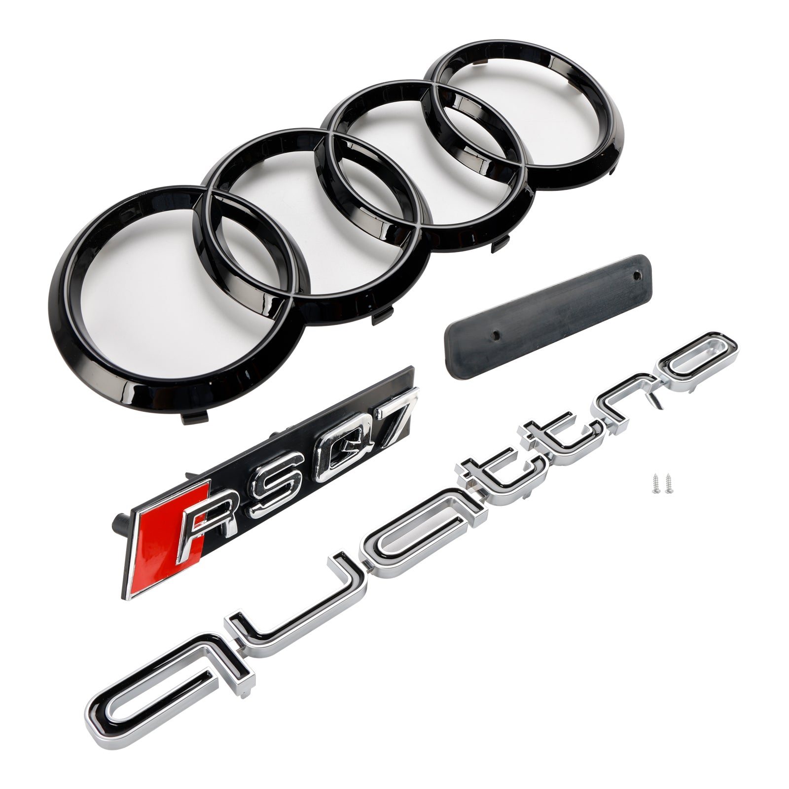 2016-2019 Audi Q7 SQ7 Gloss Black Front Bumper Radiator Vent Mesh Grille Grill