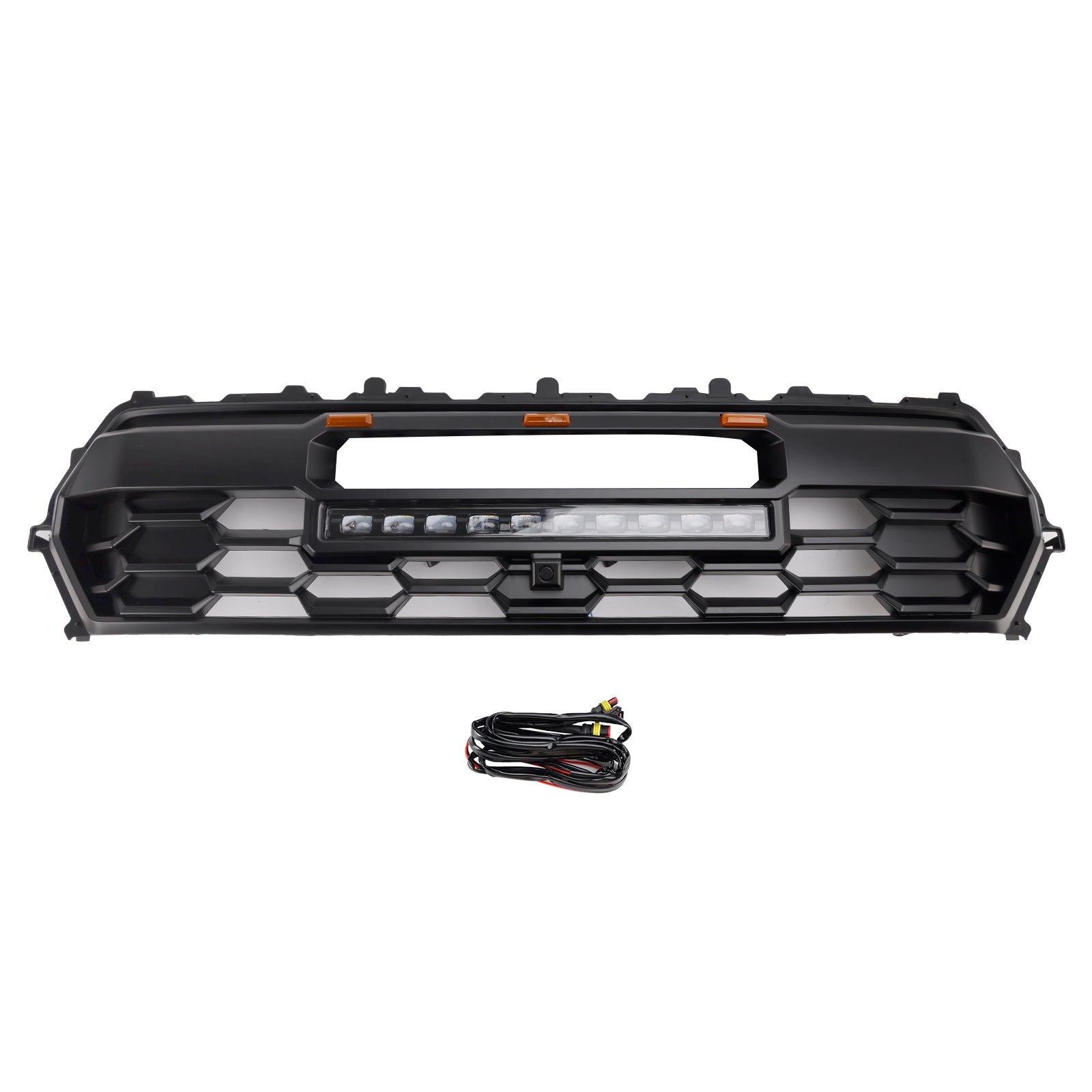 2024+ Toyota Tacoma avec barre lumineuse LED Grille de pare-chocs avant noire