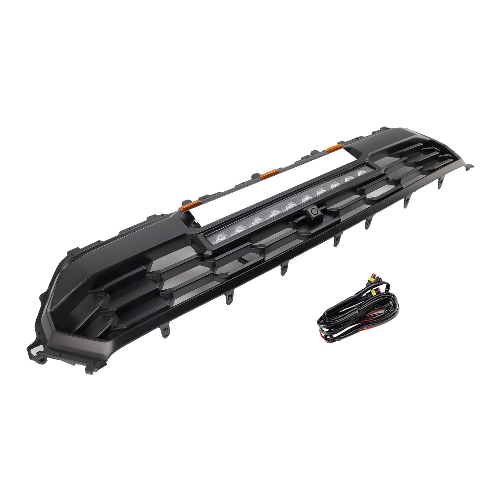 2024+ Toyota Tacoma avec barre lumineuse LED Grille de pare-chocs avant noire