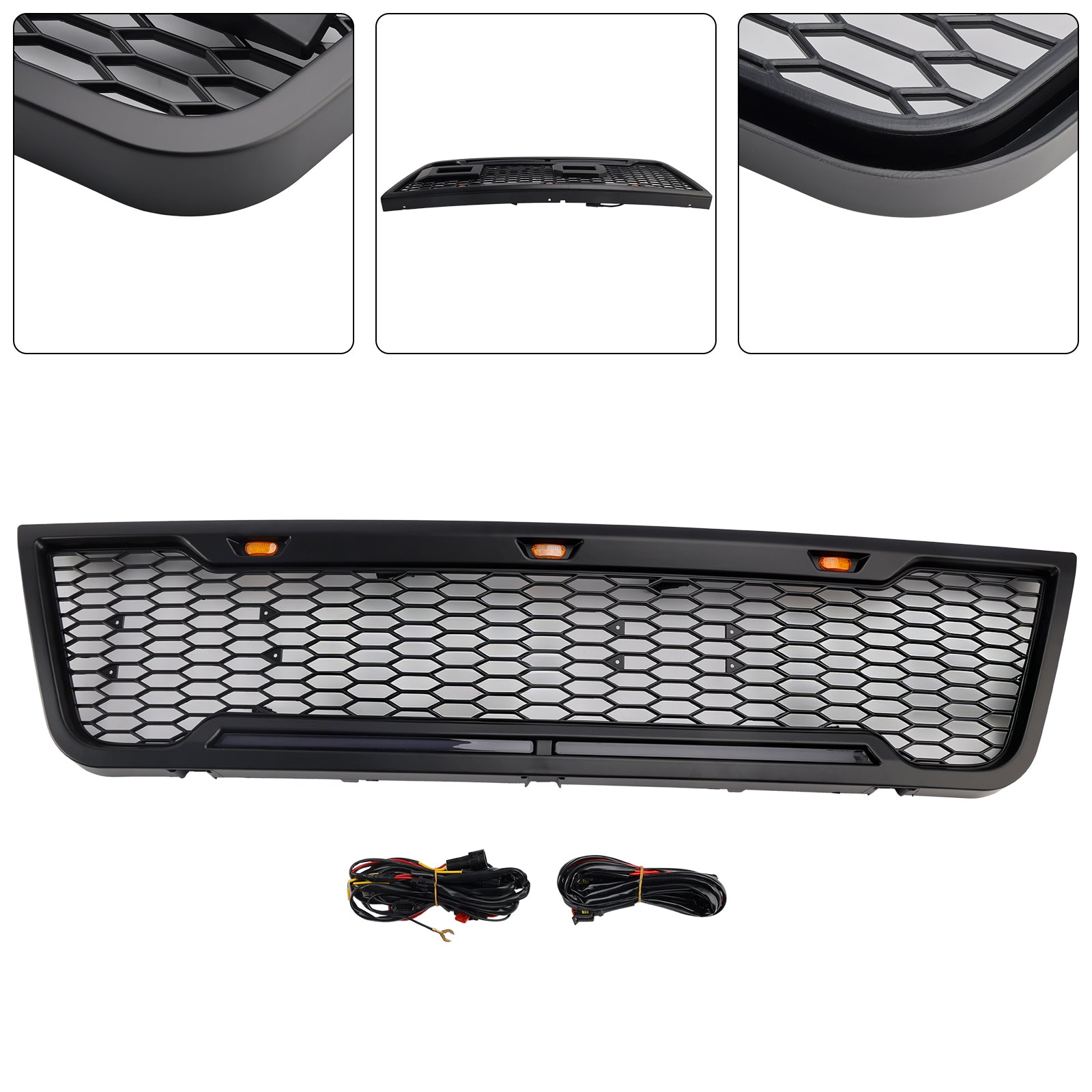 2003-2007 Ford E150 E250 E350 met led-zwart voorbumpergrillrooster