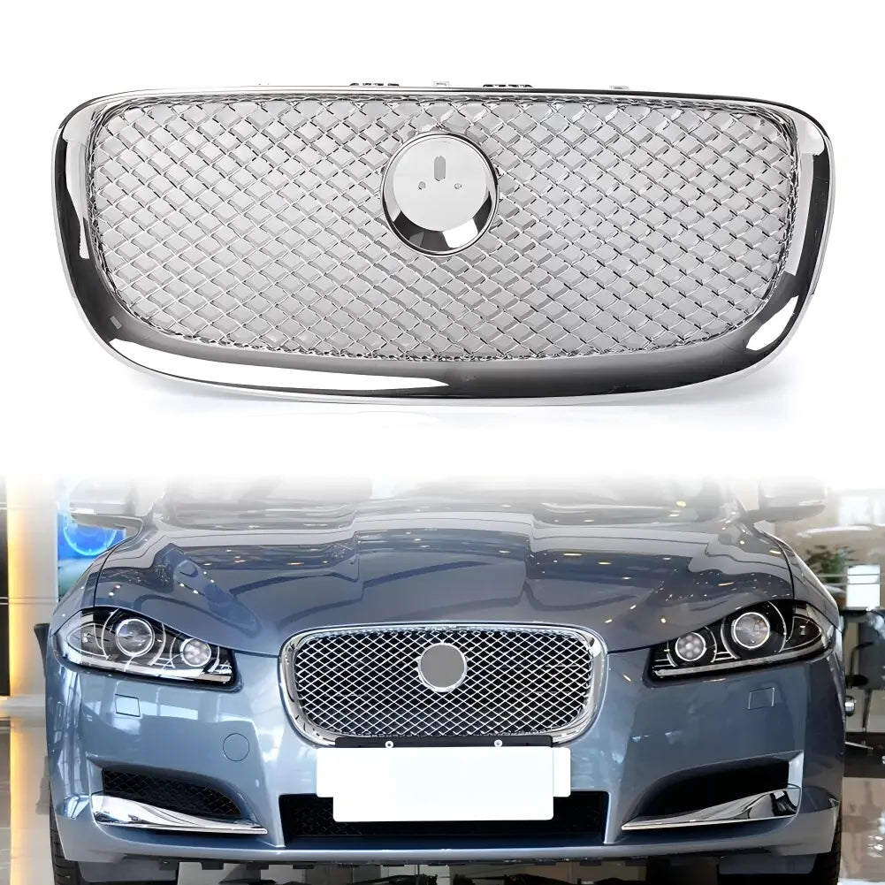 2012 2013 2014 2015 Jaguar XF XF-R Style Front Bumper Grill Grille Chrome