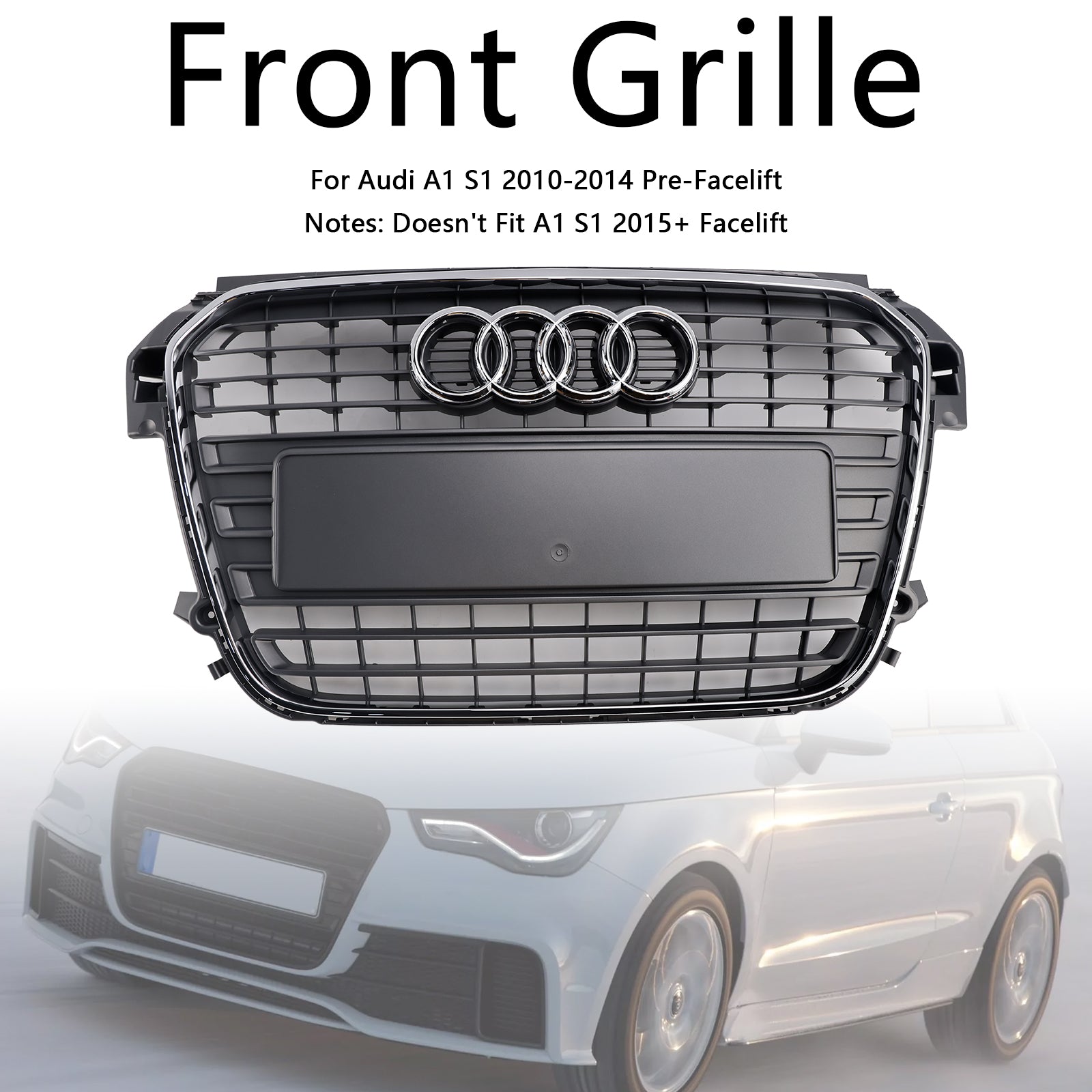 2010-2014 Audi A1 S-Line MK1 Chrome Front Bumper Grill Grill