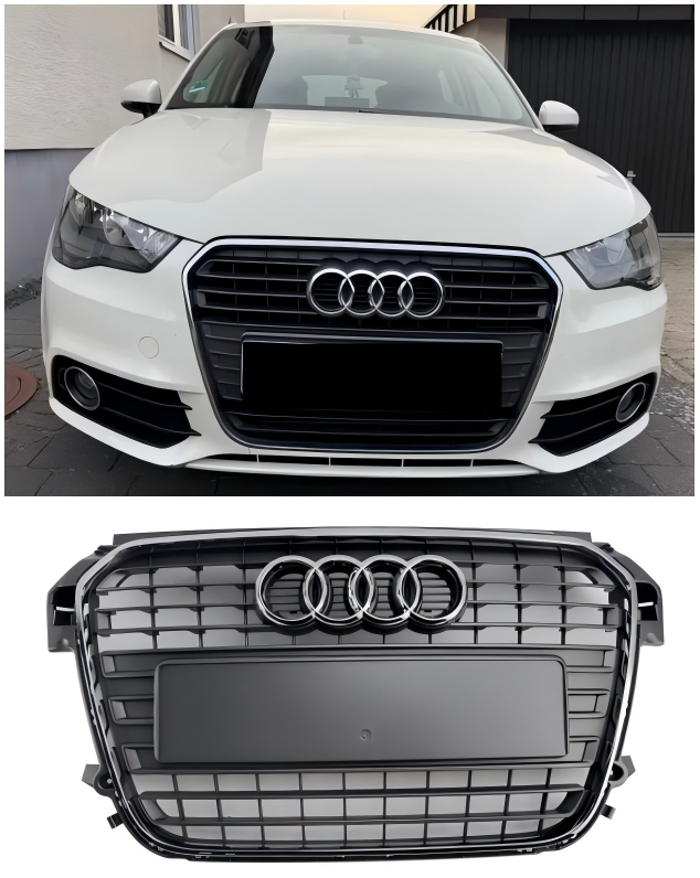 Audi A1 S-Line MK1 2010-2014 Krom främre stötfångargrill
