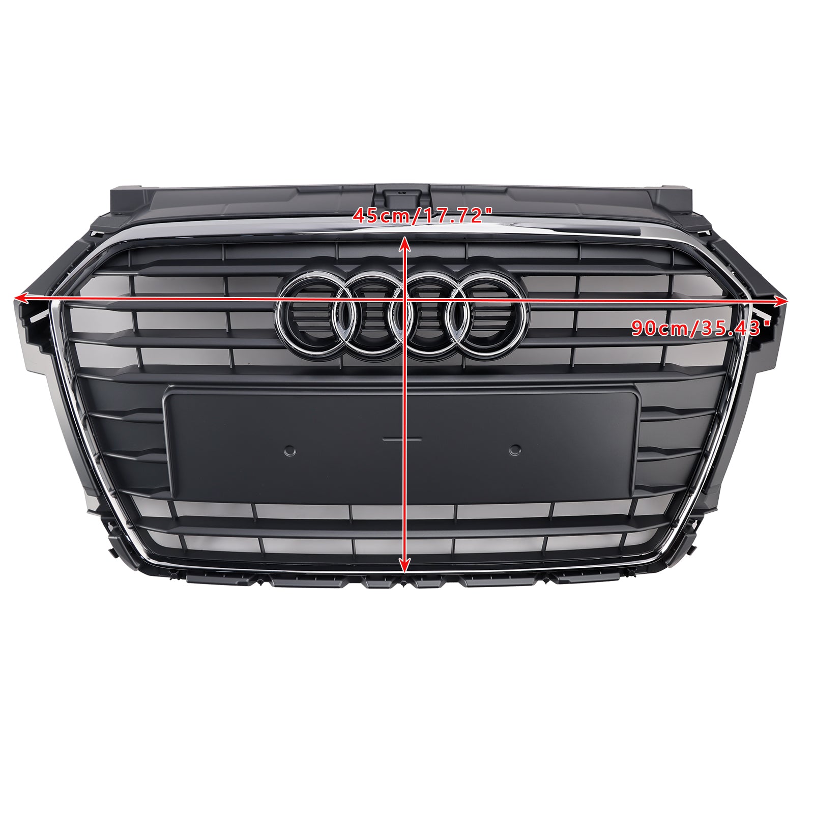 2016-2019 Audi A1 S1 Mk1 Facelift Chrome Front Bumper Grille Grill