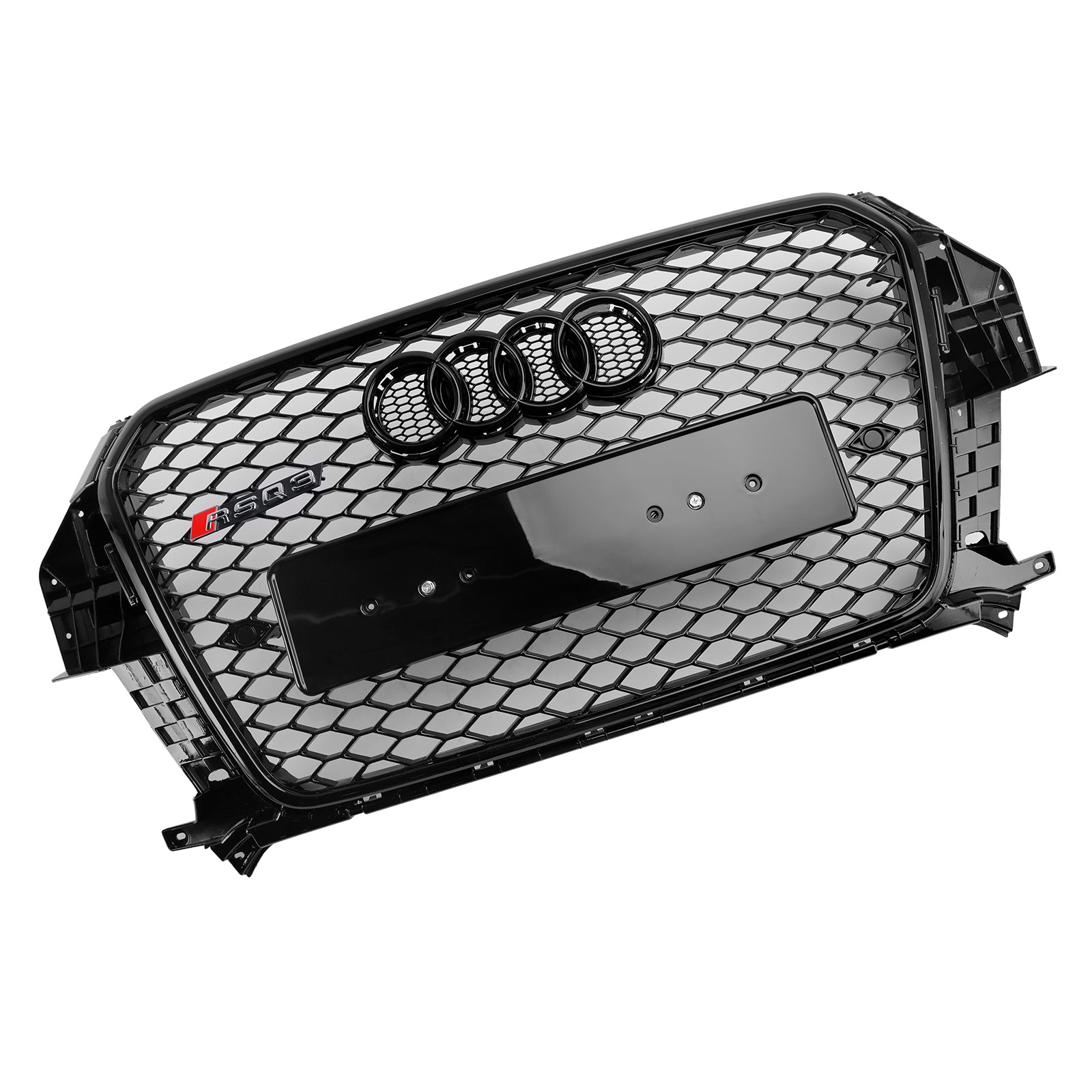 2011-2015 Audi Q3 S-Line RSQ3 Style Gloss Gloss Black Front Honeycomb Mash Grille