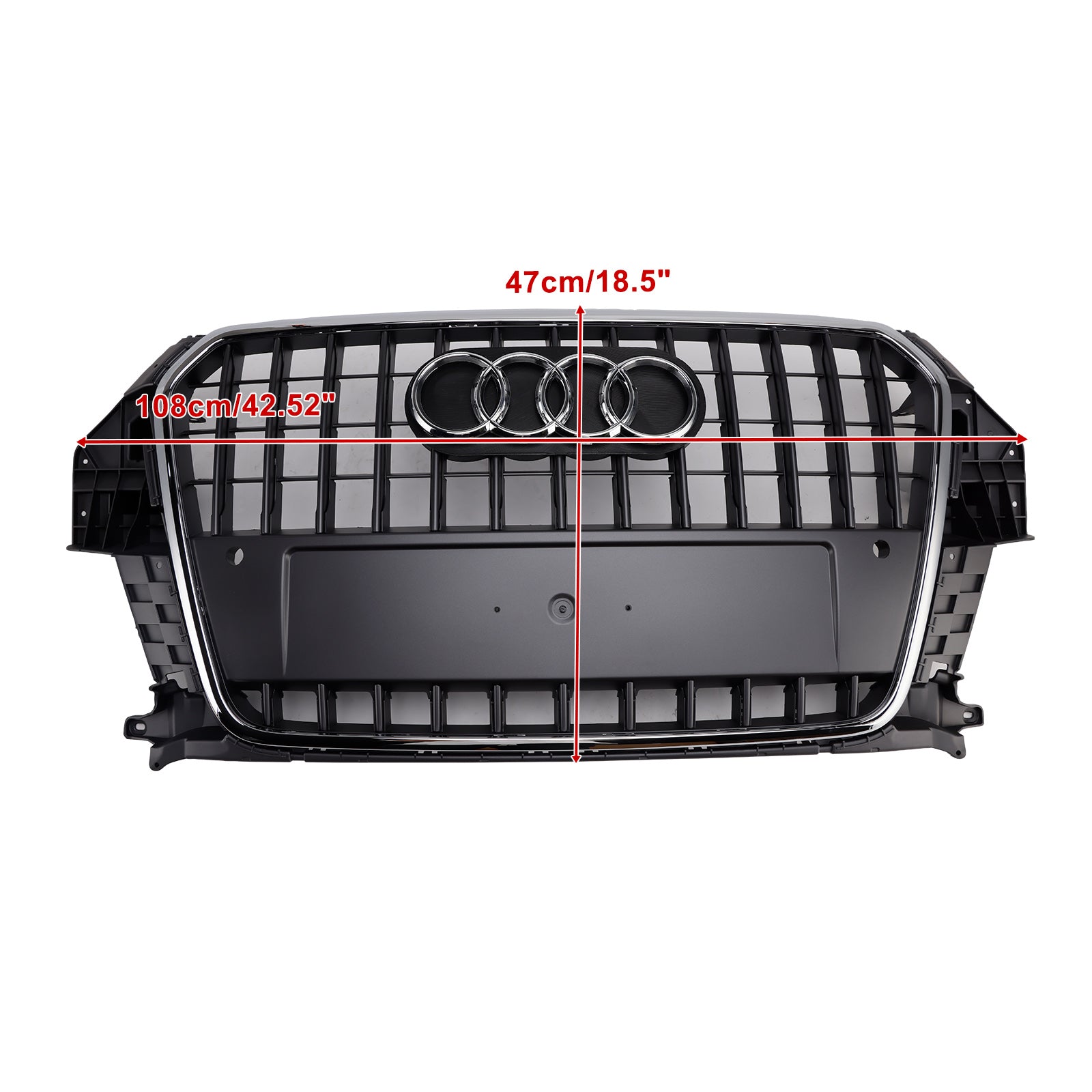 2011-2015 Audi Q3/S-Line Gray Chrome Front Mesh Grille Grill 5060531048501