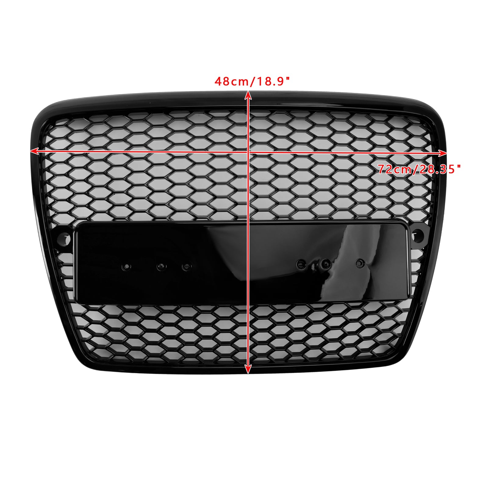 2004-2008.10 Audi A6 C6 Pre-Facelift Black Front Honeycomb Bumper Grill Grill