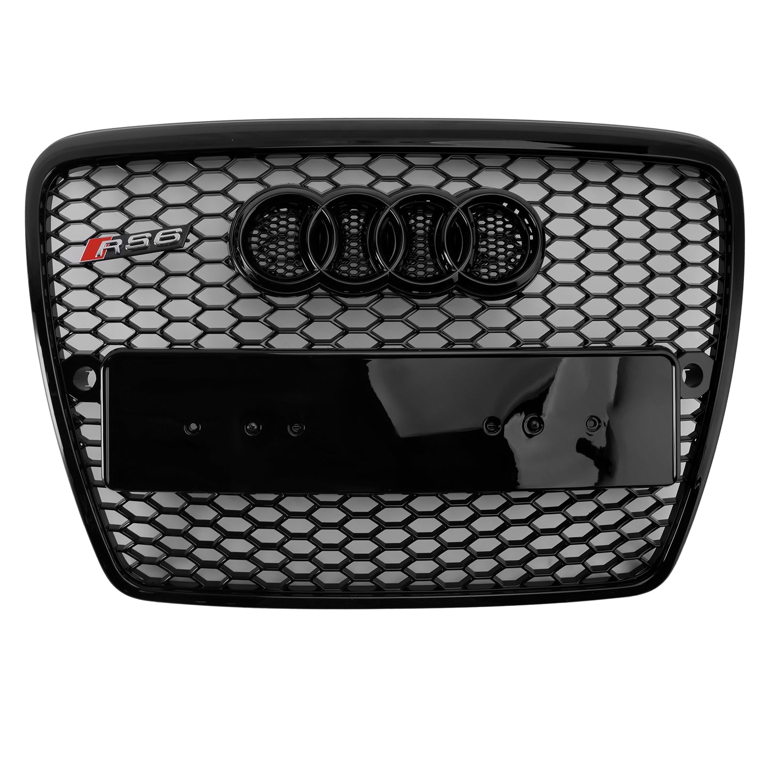 2004 2005 2006 2007 2008 Audi A6 C6 Pre-Facelift Black Front Honeycomb Bumper Grill Grill
