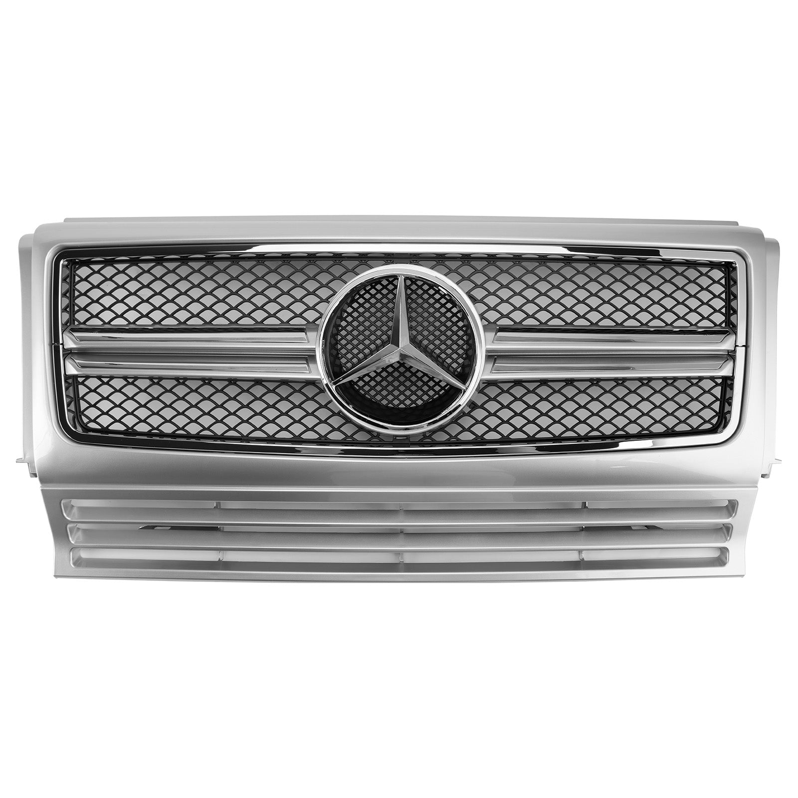 Mercedes-Benz uit 1990-2018 W463 Chroom Zwarte Voorbumper Grille Grill Generiek