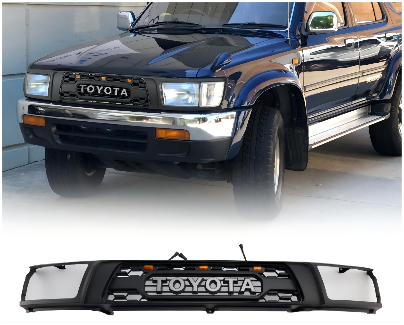 1992 1993 1994 1995 Toyota 4Runner met led matzwart voorbumpergrillrooster