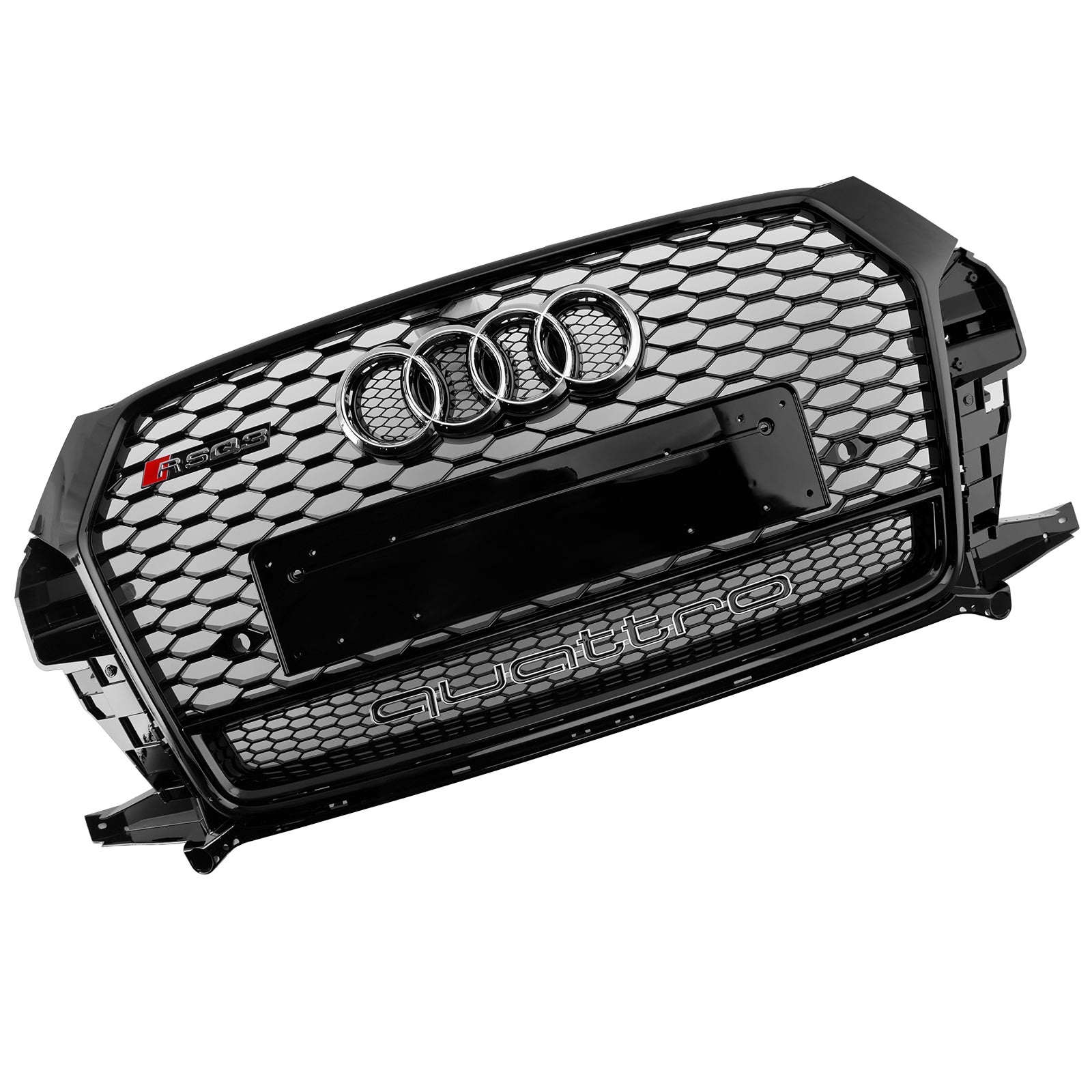 2016-2018 Audi Q3 RSQ3 Style Front Honeycomb Grill Grille Gloss Black