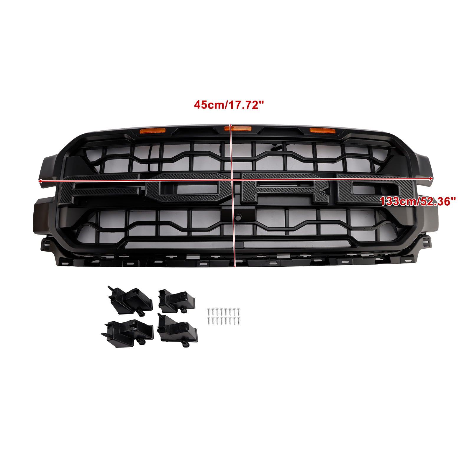 2024+ Ford F150 con griglia per paraurti anteriore nera a LED