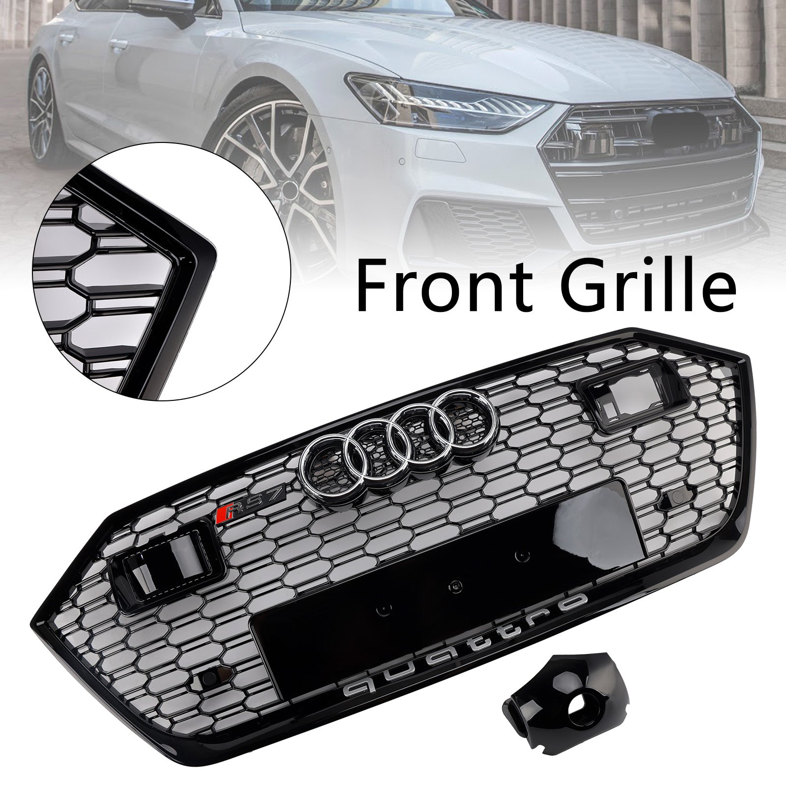 Grill Grill Fit predný nárazník Audi A7 C8 S7 2019-2024 W/ACC Black