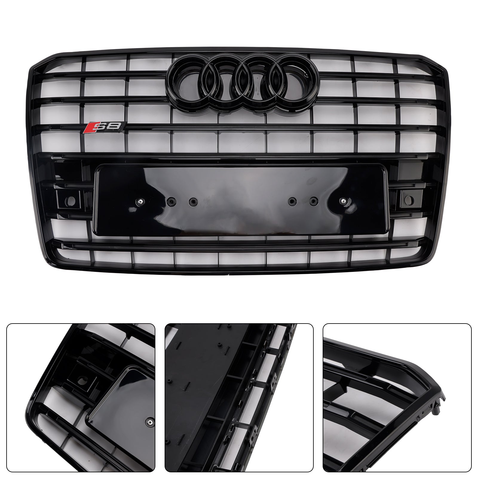 2015-2017 Audi A8 S8 S8 Style avant Bumper Grille Mesh Grill Black