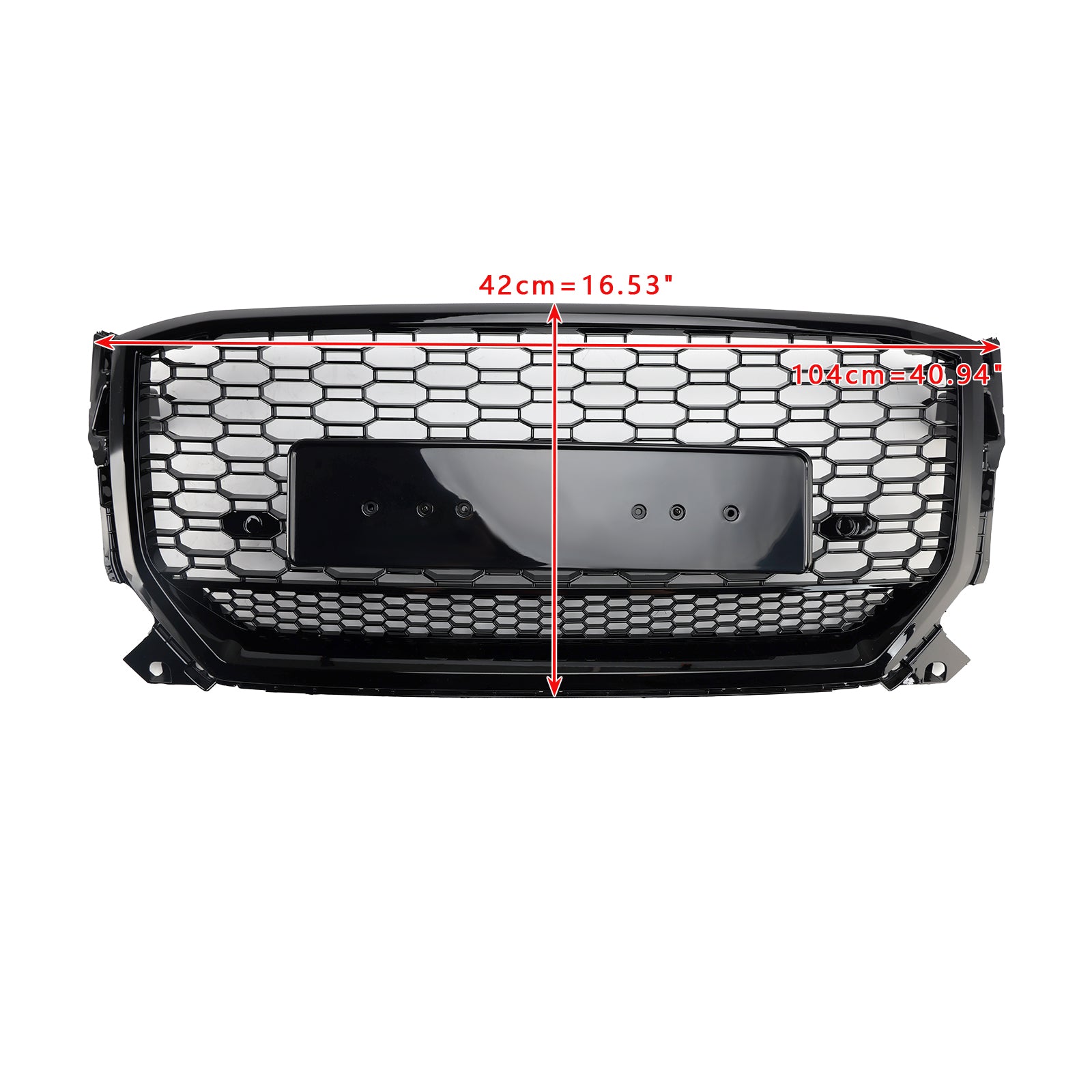 2016-2020 Audi Q2 Pre-Facelift Glanzend zwarte honingraatgrille vooraan