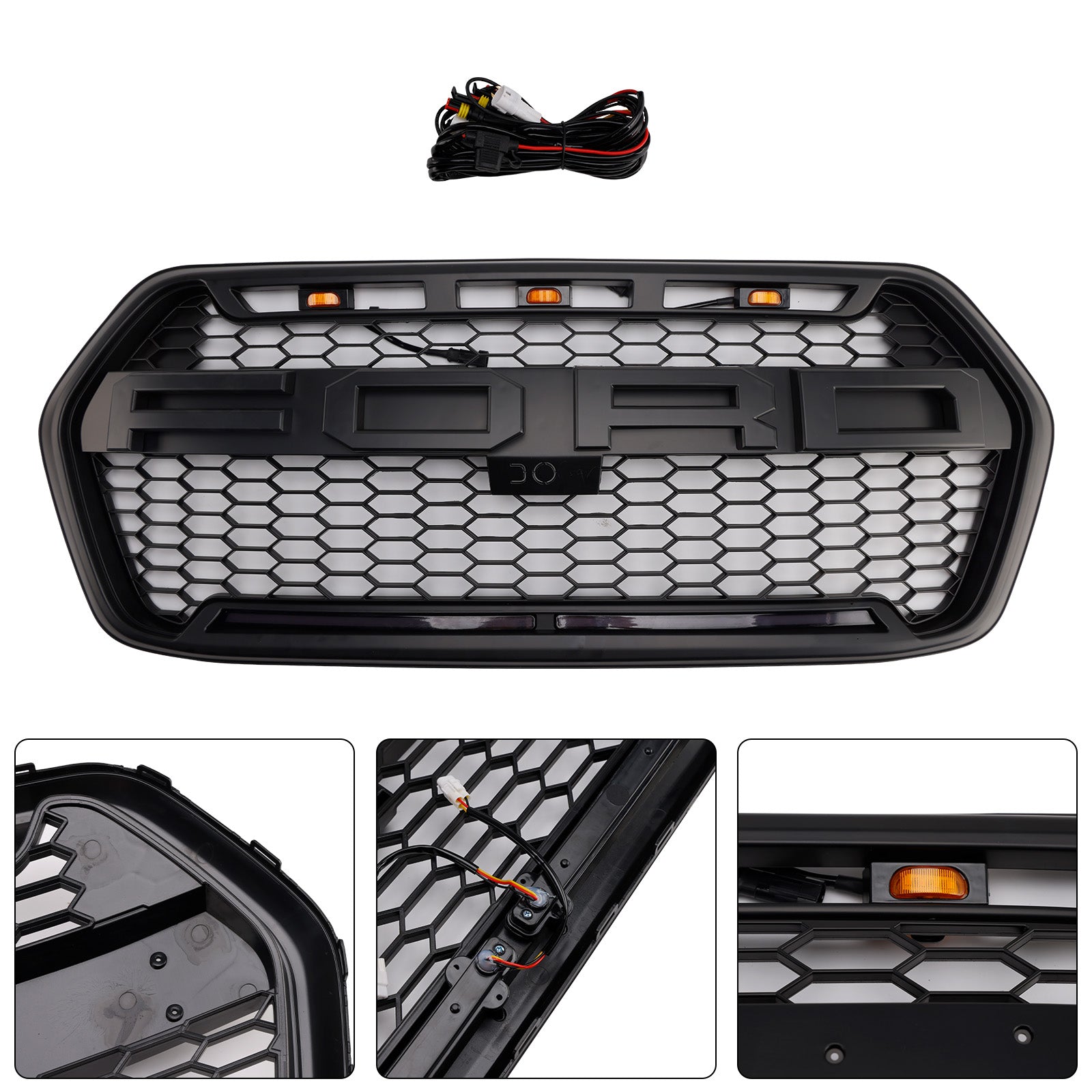 2020-2025 Ford Transit 150 250 350 Raptor Style Front Bumper Grill Grille