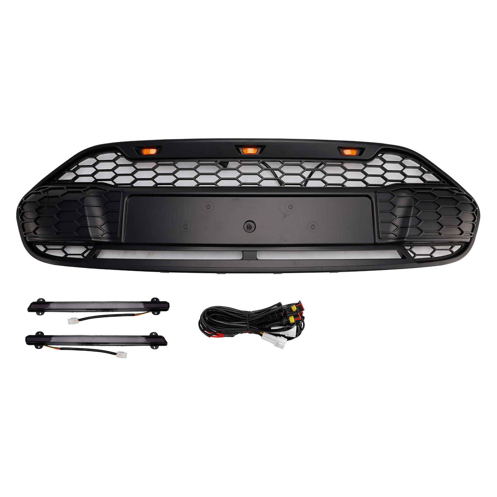 2014 2015 2016 2017 2018 Ford Transit Connect With LED Black Front Bumper Grill Grille