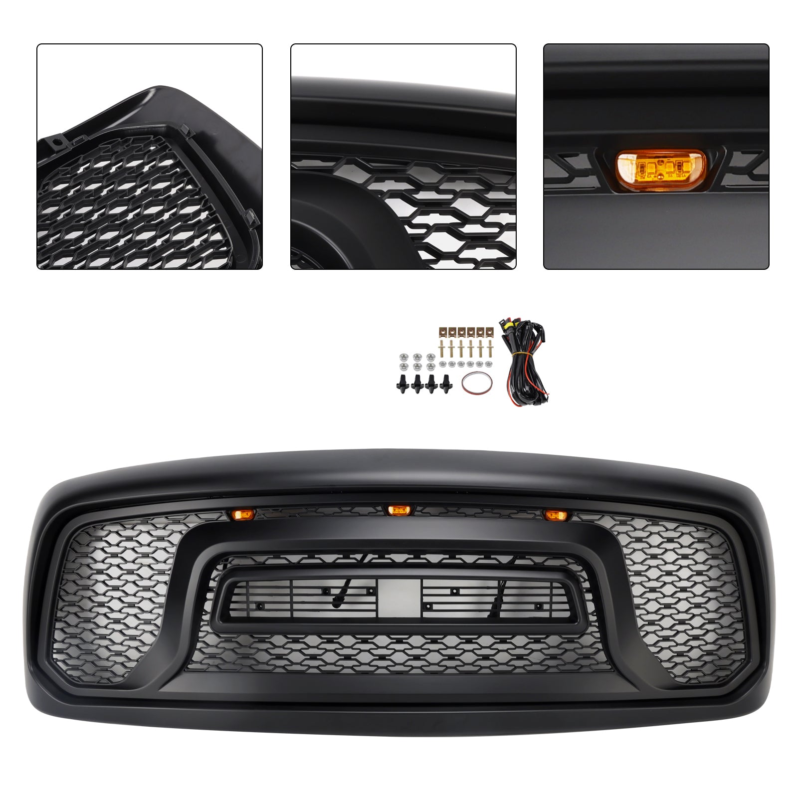 2002-2005 Dodge RAM 1500/2500/3500 Rebel Style Front Bumper Grill Grille