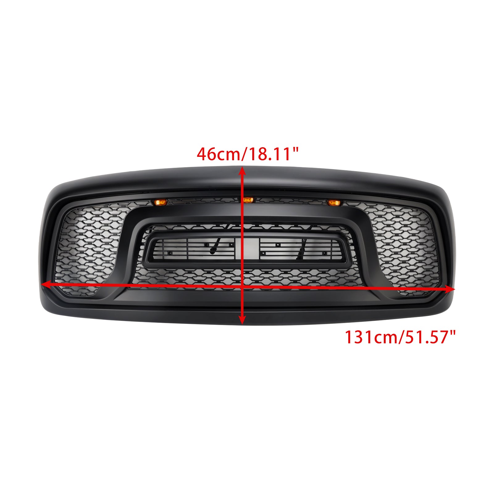 2002-2005 Dodge RAM 1500/2500/3500 Rebel Style Front Bumper Grill Grille