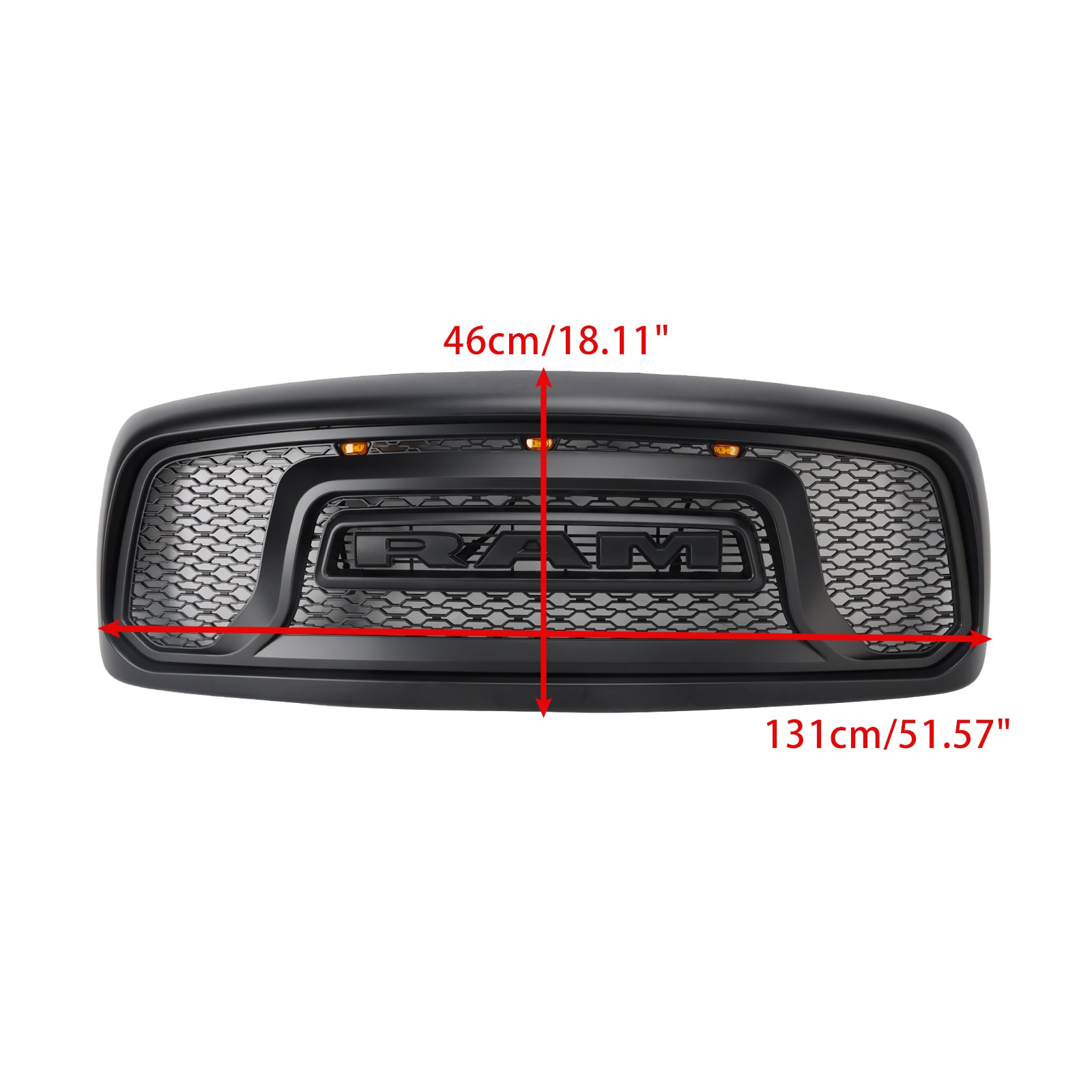 2002-2005 Dodge RAM 1500/2500/3500 Rebel Style Front Bumper Grill Grille