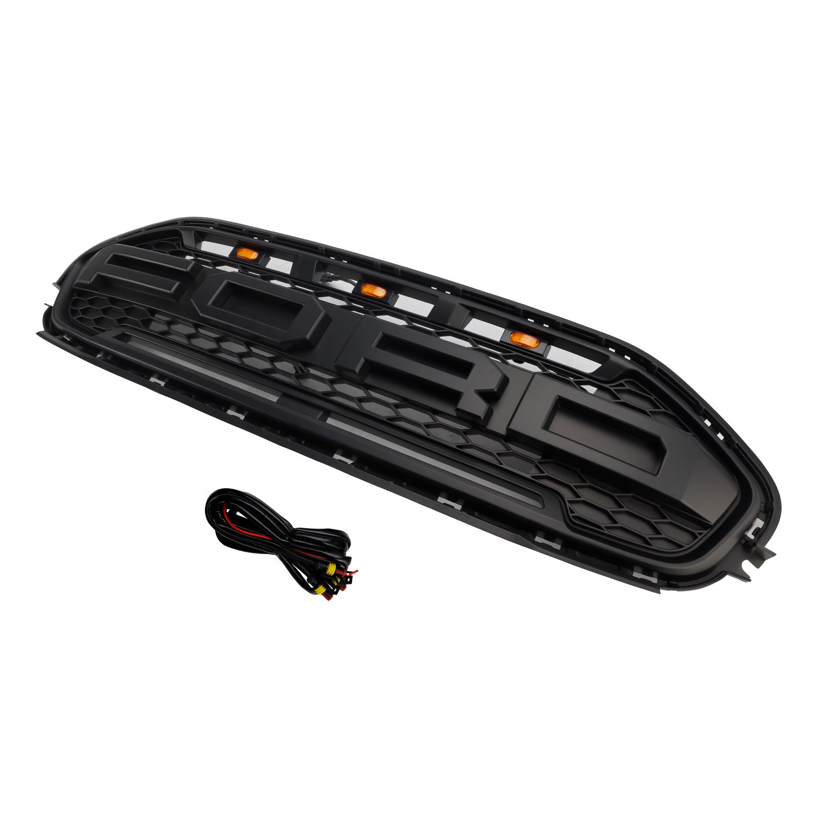 Ford Transit Connect 2019-2023 Black Front Bumper Grill Grille With LED