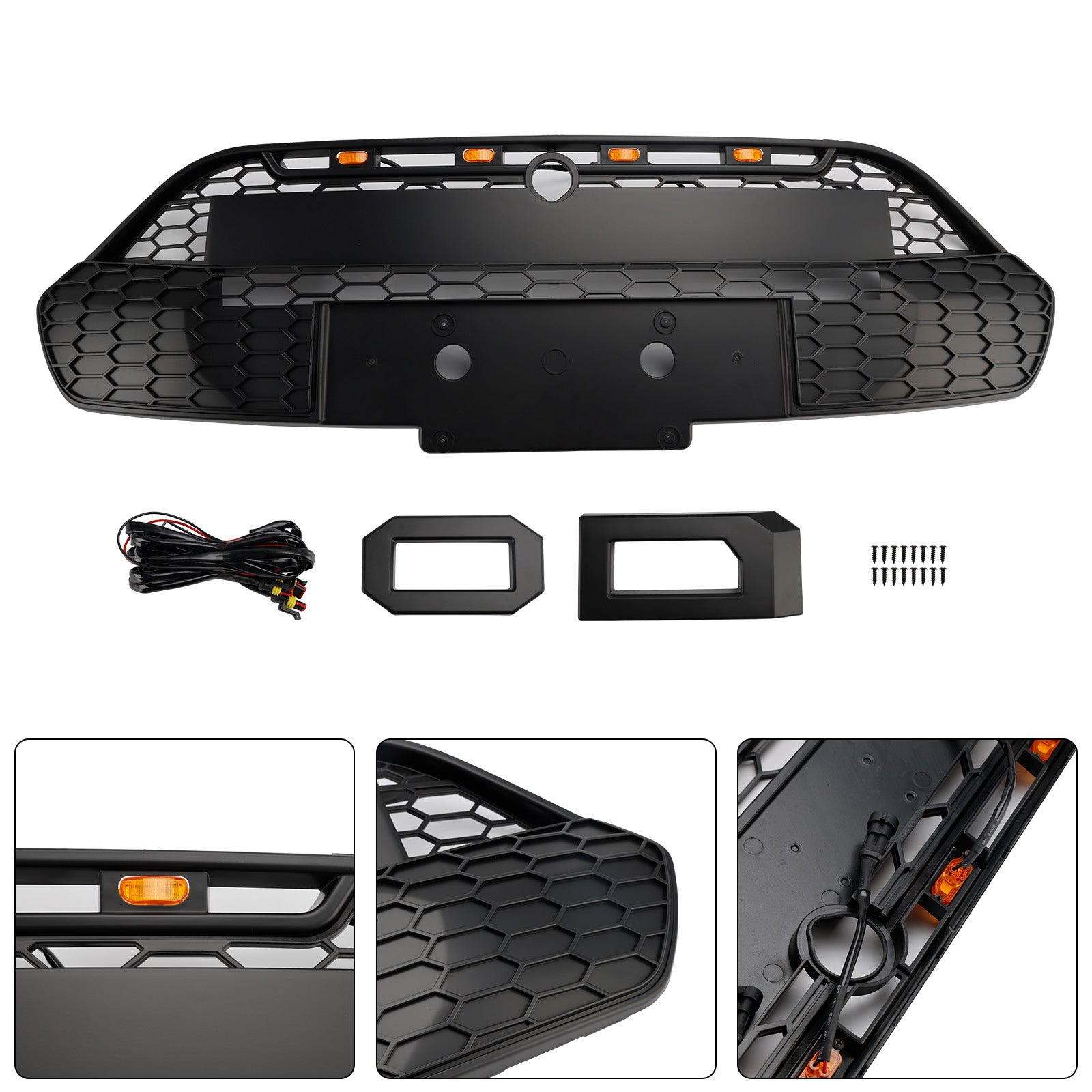 2013 2014 2015 2016 2017 Ford Transit personnalisé avec grille de calandre de pare-chocs avant noir mat LED