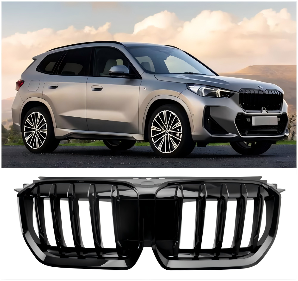 2023-2024 BMW X1 U11 U12 Glanzend zwarte voorbumper Niergrille Grill