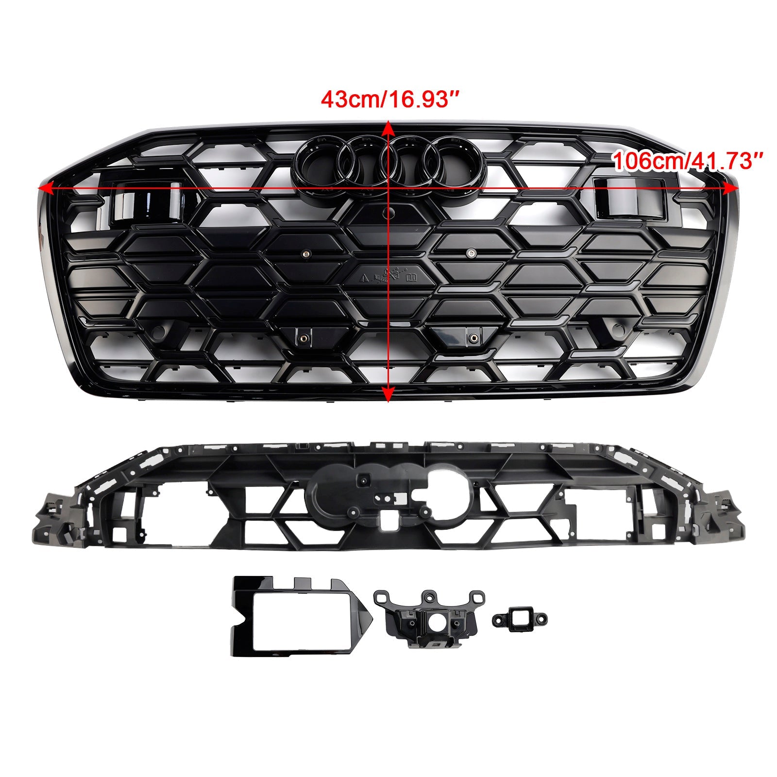 2019 2020 2021 2022 2023 Audi A6 S6 Black Front Challed Grille Grill 4K0853651T